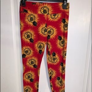 Women’s LuLa Roe multicolored tree of life & light bulb leggings ONE SIZE